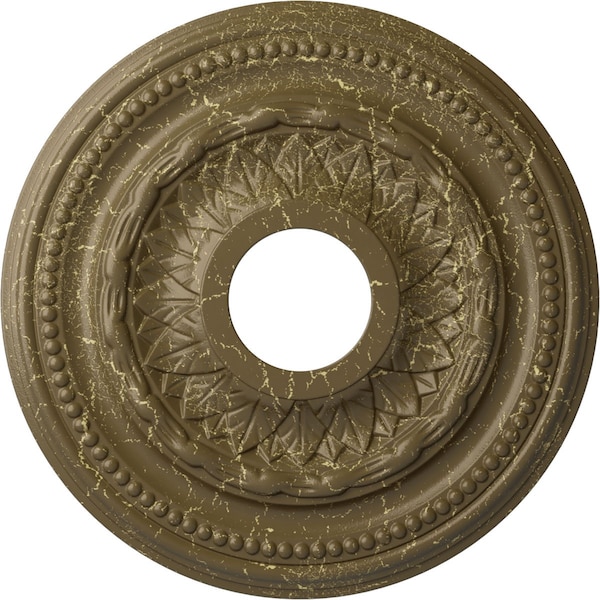 Ekena Millwork Galway Medallion (Canopies up to 3 1/4"), 15 3/4"OD x 3 1/4"ID x 1"P, Mississippi Mud Crackle CM15GAMMC - main